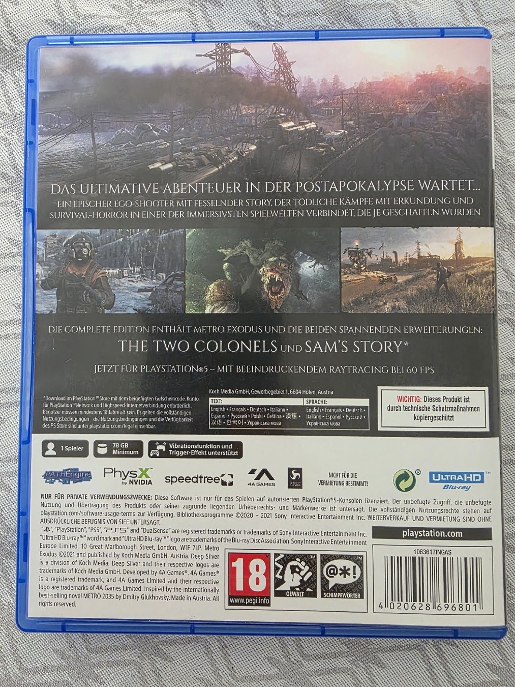 Sony Giochi: Metro Exodus Complete Edition PS5  – Usato da Wetzikon ZH venduto da sel_tdz8 1