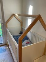 Kinderbett Hausbett Holz weiss gebraucht