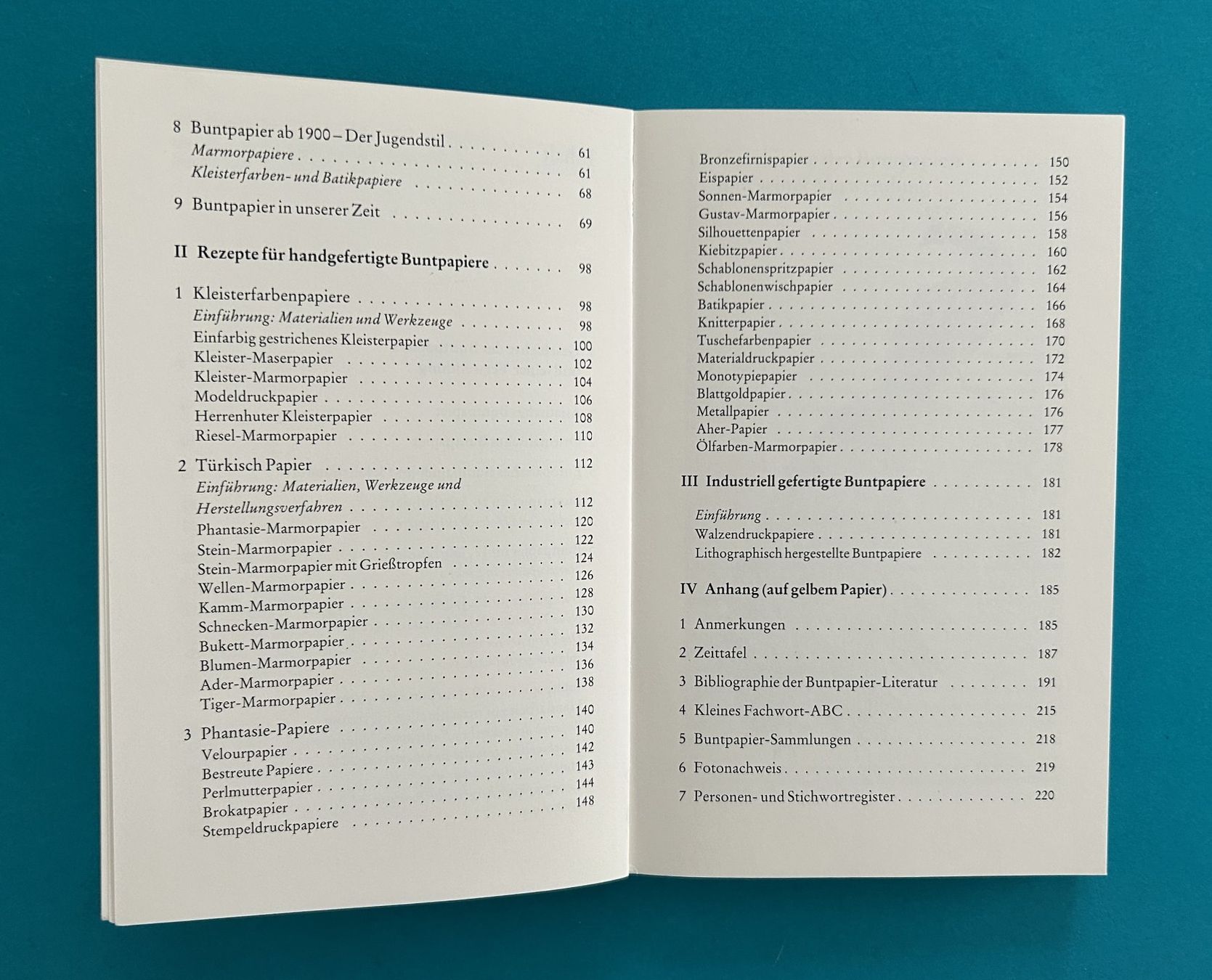 Libri: ALLES ÜBER BUNTPAPIER – Usato da Zürich venduto da Domus09 2