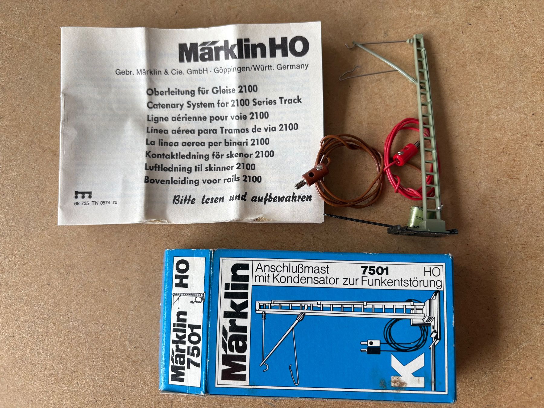 Märklin Modellini di ferrovie: Marklin 7501 Anschlussmast Schinen K – Nuovo e nell'imballaggio originale da Hauterive NE venduto da eriamch