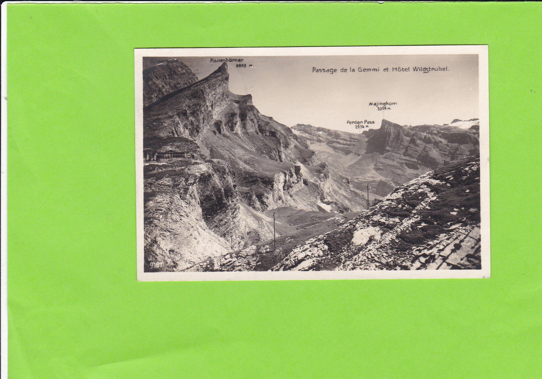 Cartoline postali: Passage de la Gemmi – Usato da St. Peterzell venduto da neckertal