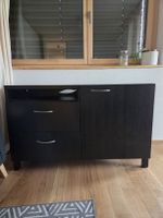 Sideboard dunkelbraun 2 Schubladen 1 Tür, gebraucht
