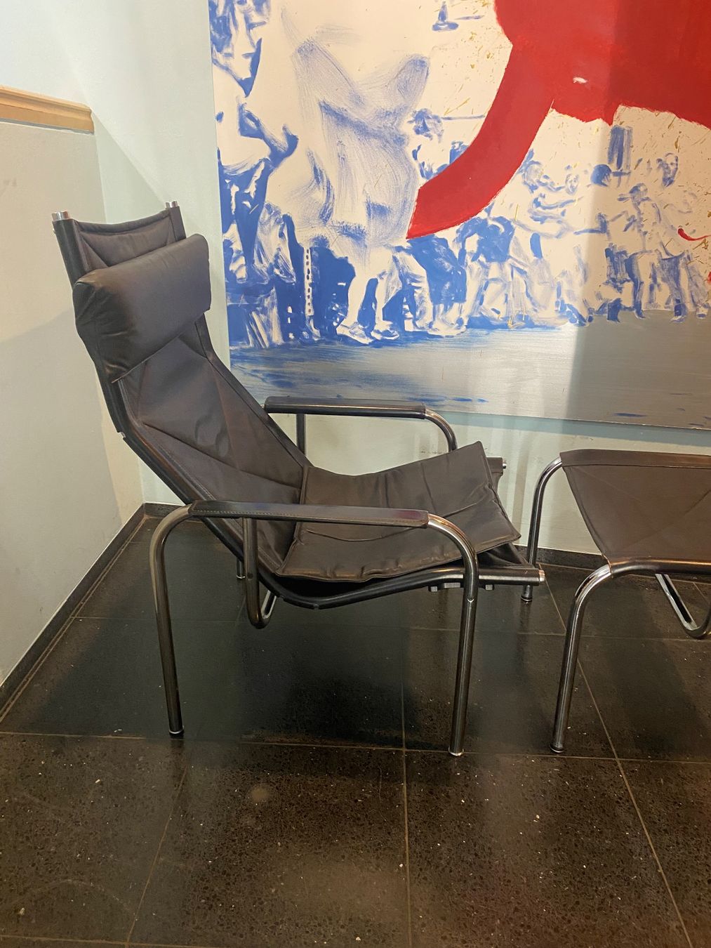 Strässle Poltrone: Eichenberger Hochlehner Sessel + Ottomane Strässle CH Design – Usato da solothurn venduto da soko75 3