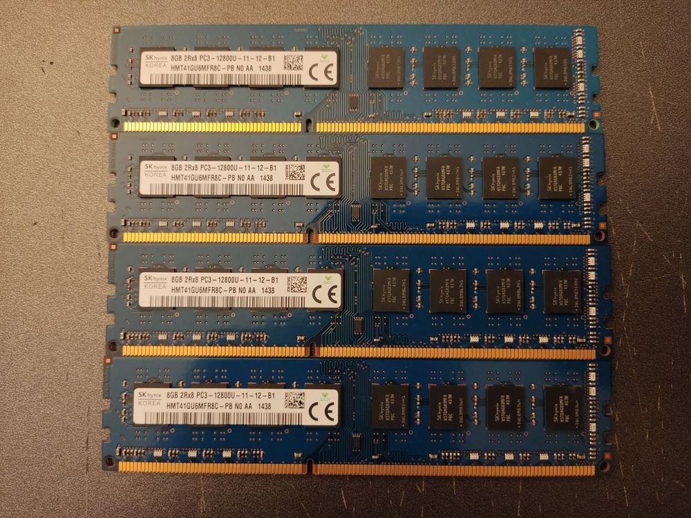 Hynix 16GB (2x8GB) DDR3 1600MHz RAM PC3-12800U – Desktop DIMM 240 Pin