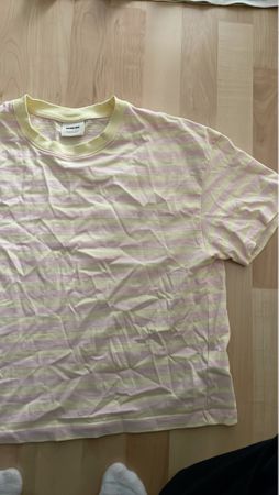Bershka T-Shirt gestreift gelb rosa neuwertiger Zustand