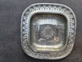 Vintage Zinn Schale Norwegen – Brutalismus Norway Handarbeit