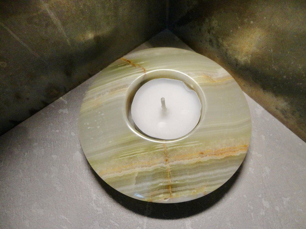 Pietre preziose: Windlicht Onyx Marmor – Nuovo (secondo la descrizione) da Biberist venduto da tl-schmuck