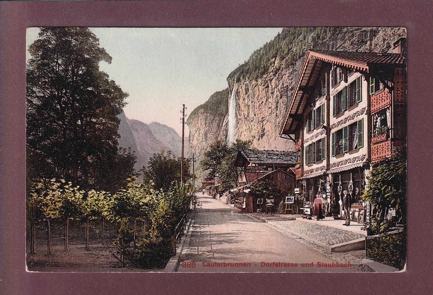 Ansichtskarten: LAUTERBRUNNEN - Dorfstrasse – Gebraucht aus Pully von nicecards
