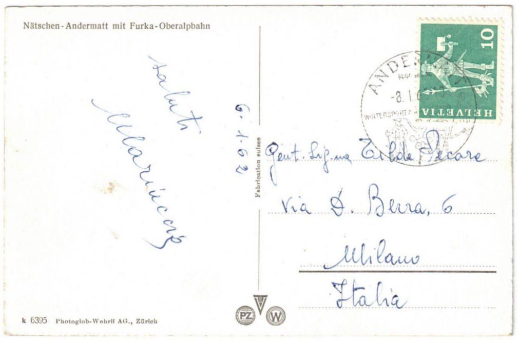 Cartoline postali: Andermatt - Skilift Nätschen – Usato da Binningen venduto da Mountainrider 1