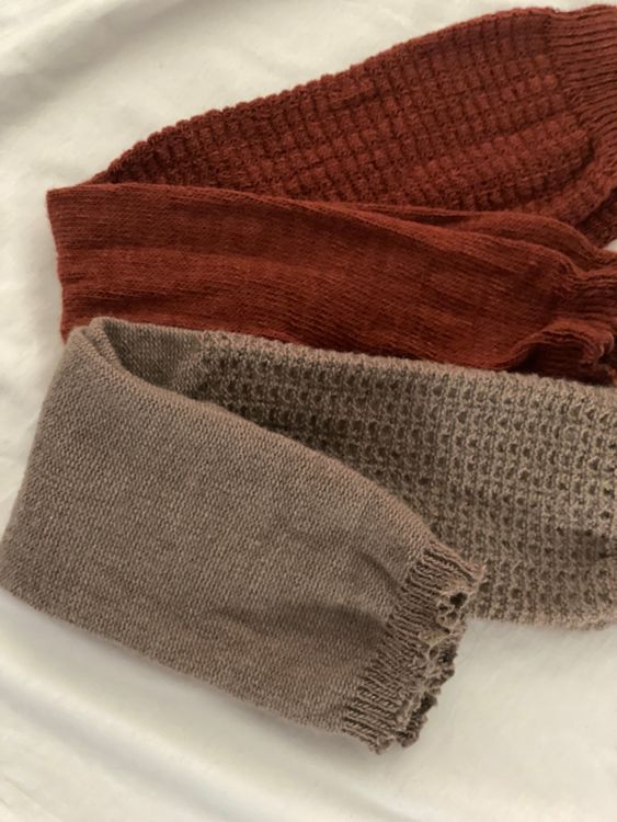 2 Paar Damen Stulpen Aus Wollstrick - Beinwärmer Für Winter