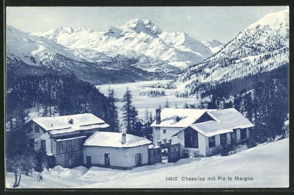 Cartoline postali: Chasellas bei St. Moritz, datiert 1912 – Usato da Frauenfeld venduto da POML