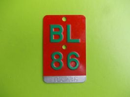 Velonummer / Fahrradnummer BL 86 ... zum 40. Geburtstag !