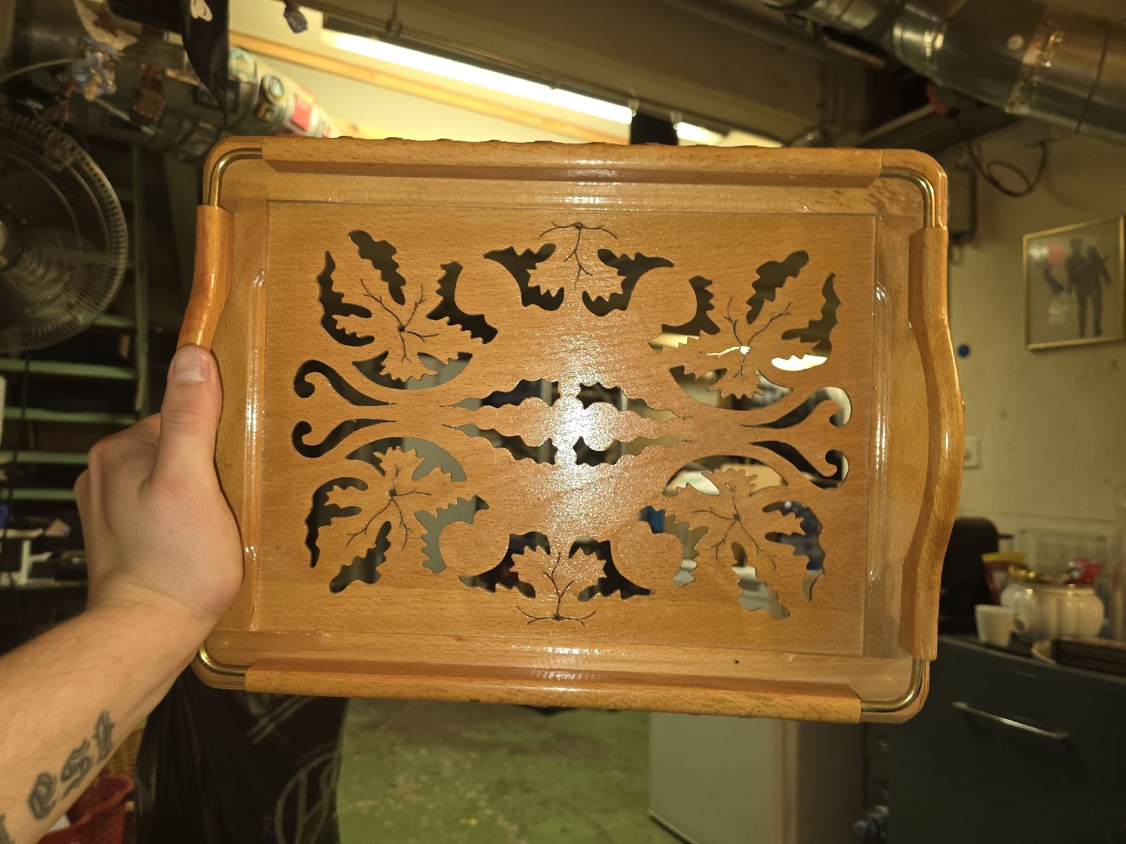 Servierplatten: Holztablett / Serviertablar Vintage (2) – Gebraucht aus Rorschach von TimelessTrading 1