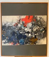 Hermann Plattner Ölgemälde abstrakte Kunst /Signiert 1963