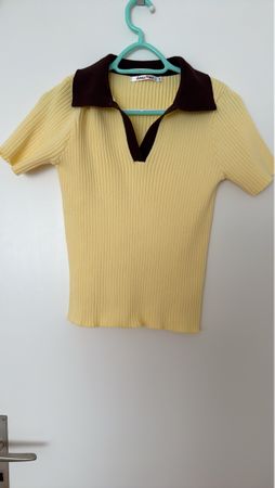 Damen Polo Shirt kurzarm Gelb Grösse M