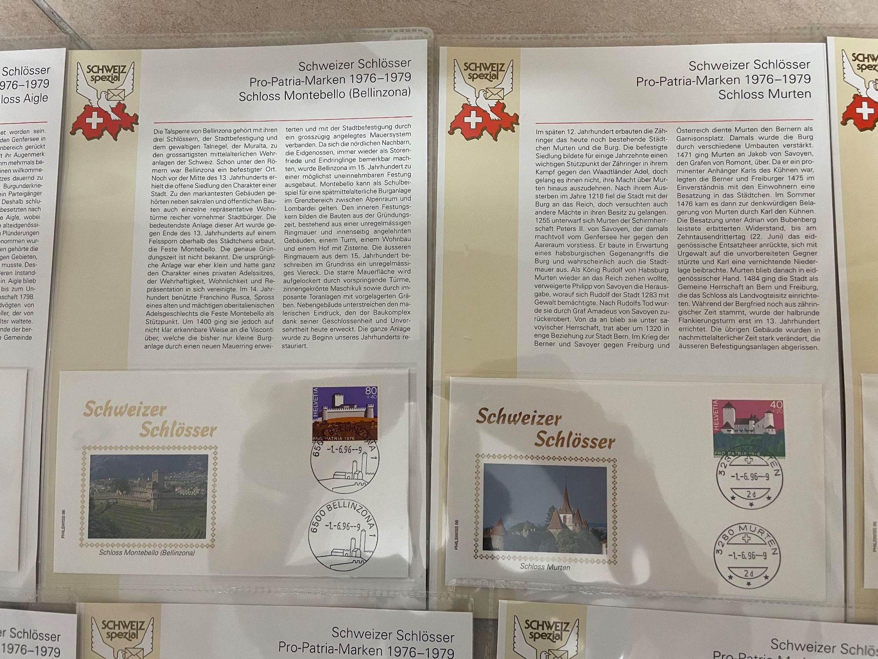 Alle Briefmarken: 16 châteaux, auf Deutsch – Gebraucht aus Sonceboz-Sombeval von Comment2 7
