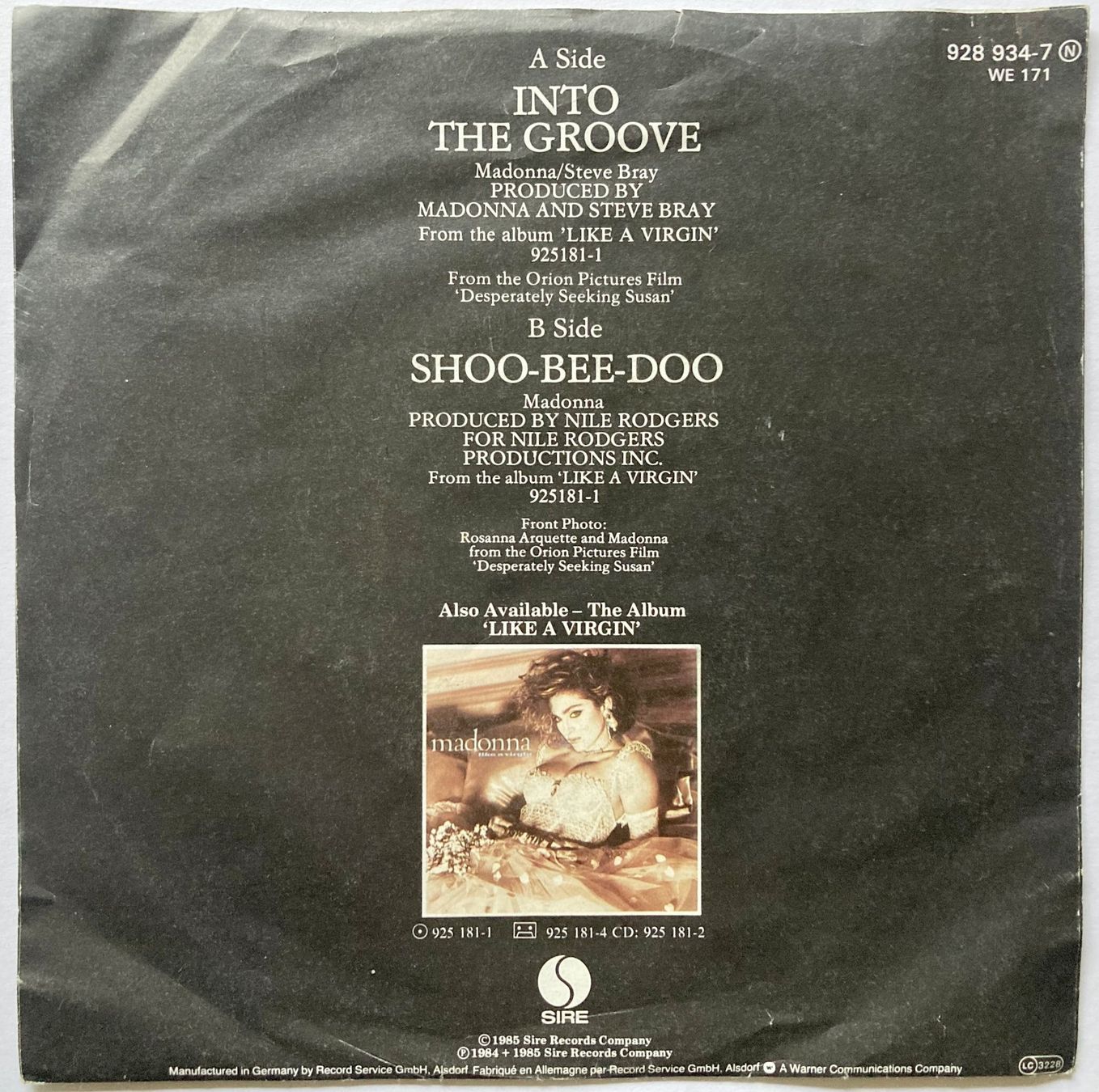 Vinyles: MADONNA - INTO THE GROOVE – D'occasion à Bottens par hotter-than-hell 1