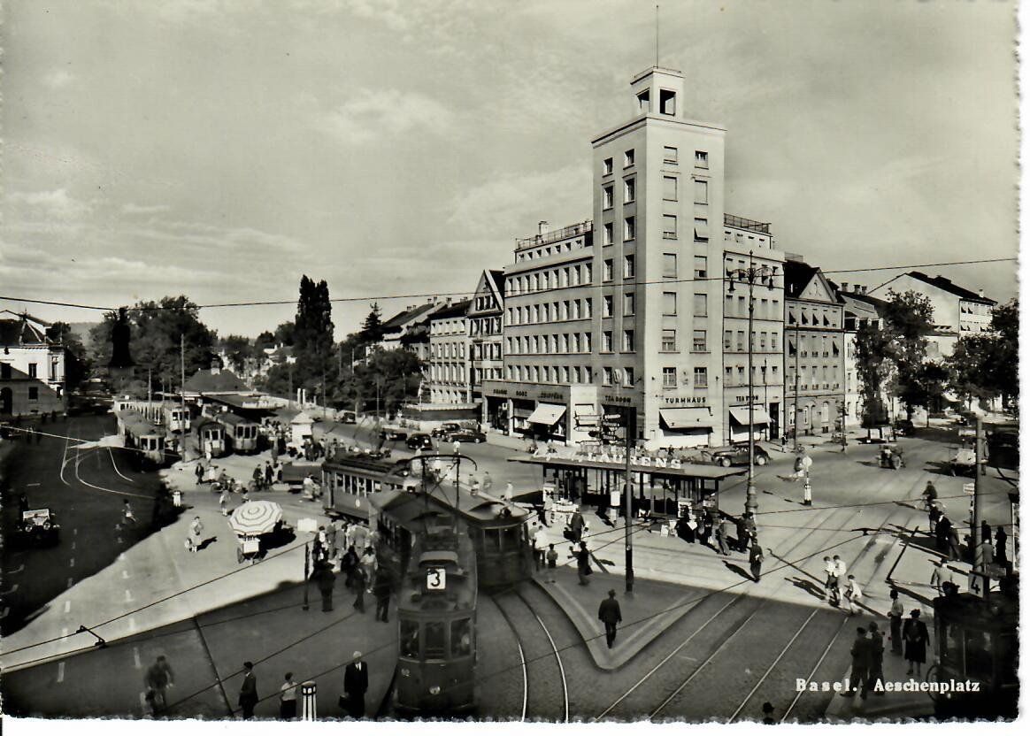 Ansichtskarten: Basel - Aeschenplatz – Gebraucht aus Hochdorf von Ziegel-16