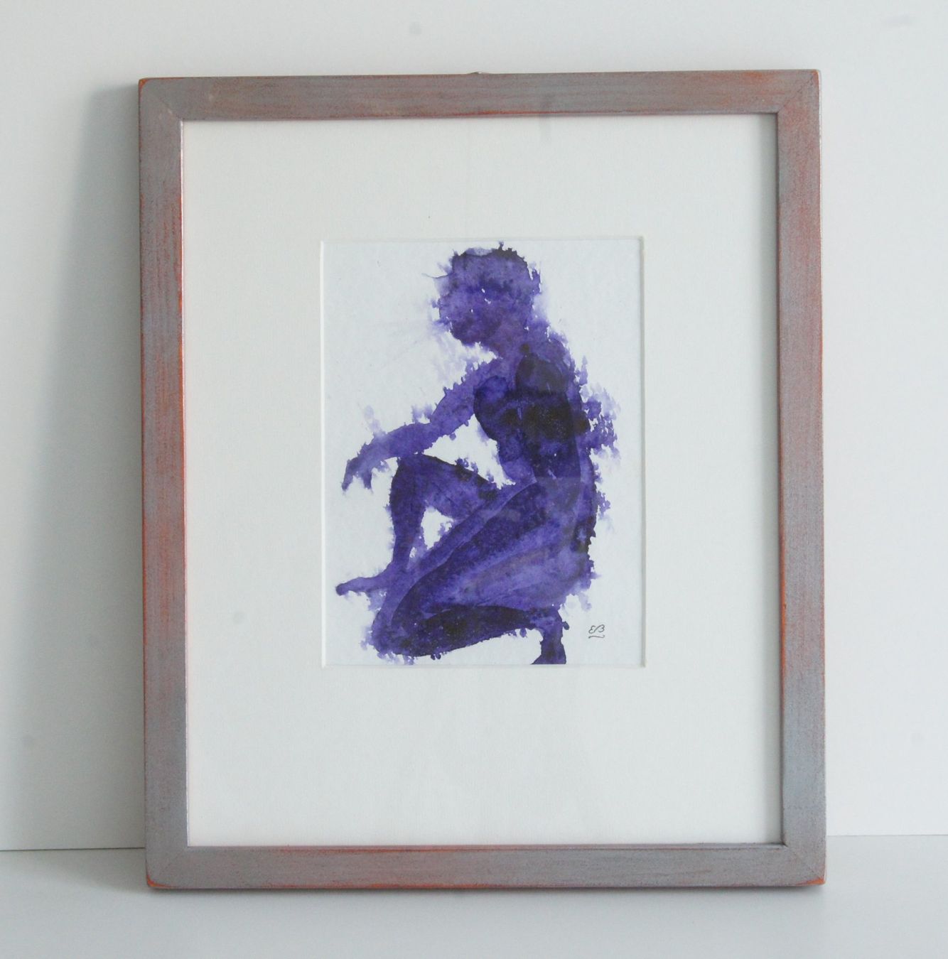 Gemälde: Aquarell: Violet man – Neu (gemäss Beschreibung) aus Fribourg von erw_68dx
