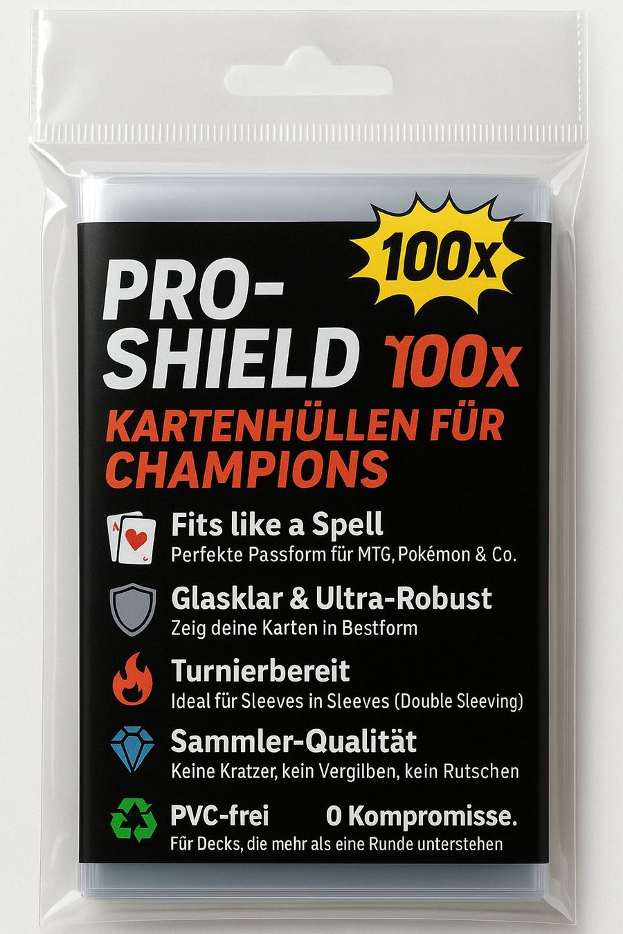 Altre raccolte & rarità: 100er Packung OVP Magic Kartenhüllen Sleeves – Nuovo e nell'imballaggio originale da Staufen venduto da bnd_cl5r 1