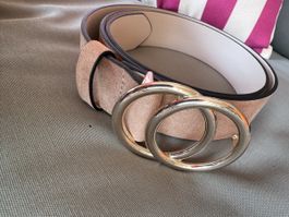 H&M Damengurt Grösse S beige mit Doppelringschliesse