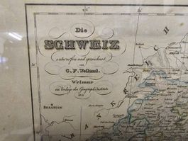 Alte Antike Landkarte Bild von der Schweiz 