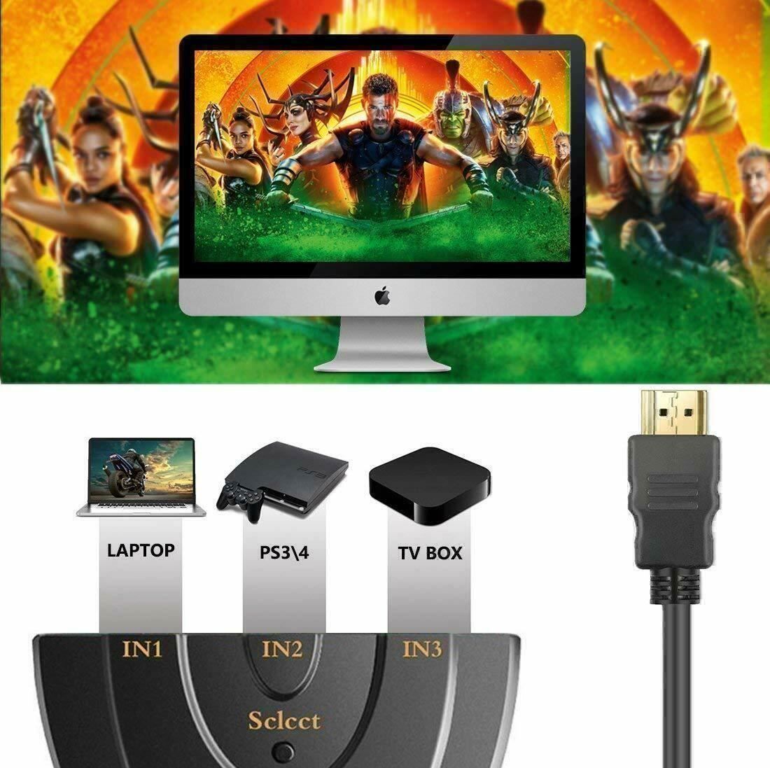 Adattatori: HDMI 3in1 Splitter Verteiler Adapter – Nuovo (secondo la descrizione) da Kirchdorf AG venduto da Apost008 3