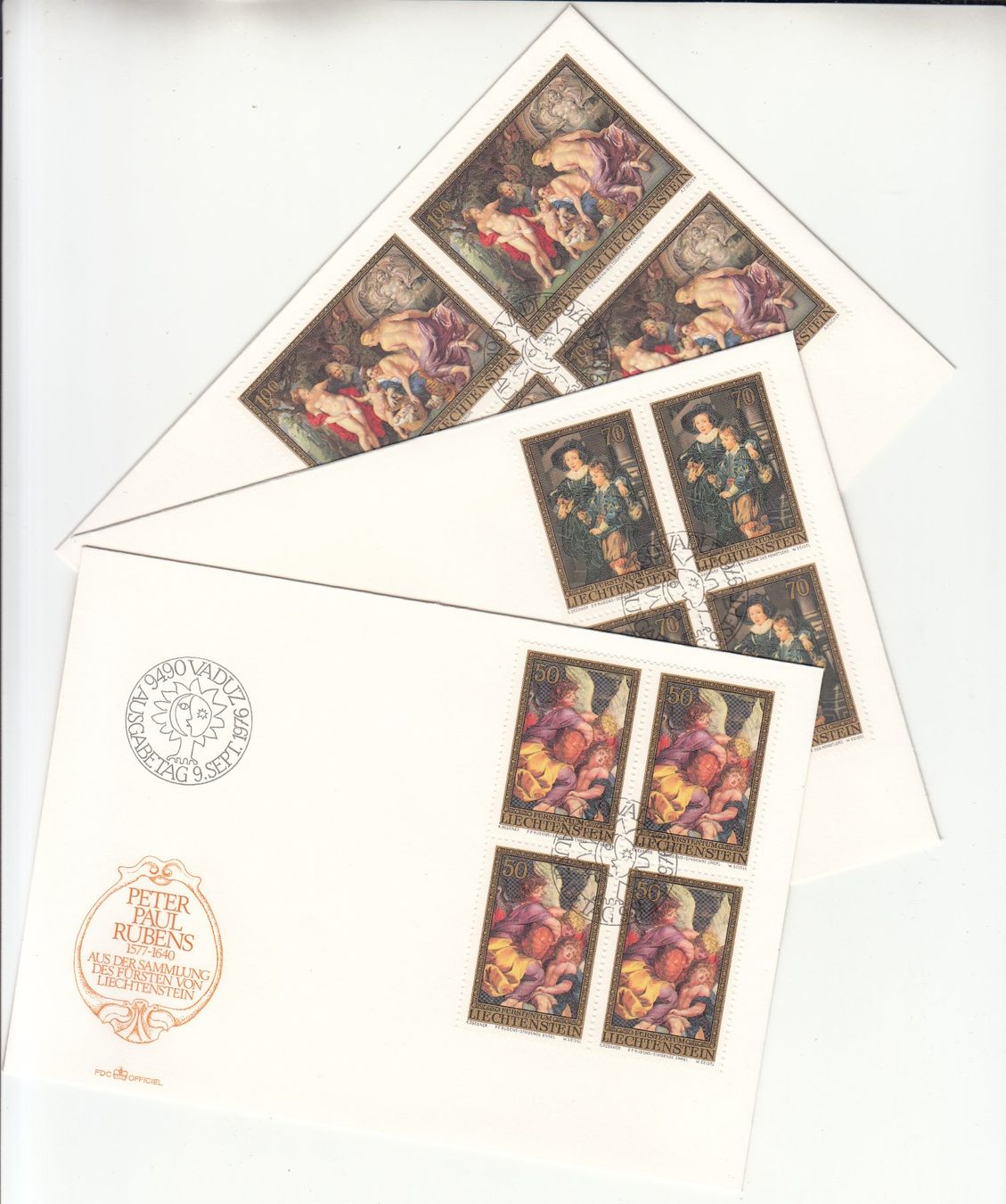 Alle Briefmarken: LBK 593 - 595 im 4er-Block FDC – Gebraucht aus Bürglen TG von StampGraf