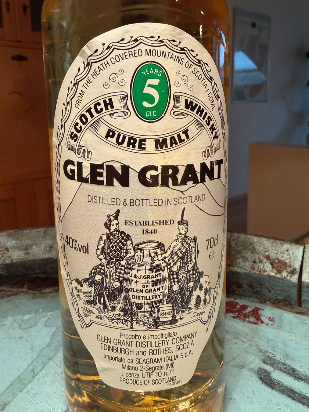 Glen Grant Bevande alcoliche: Glen Grant 1987 5 Years – Nuovo e nell'imballaggio originale da Aarwangen venduto da concorde58 2