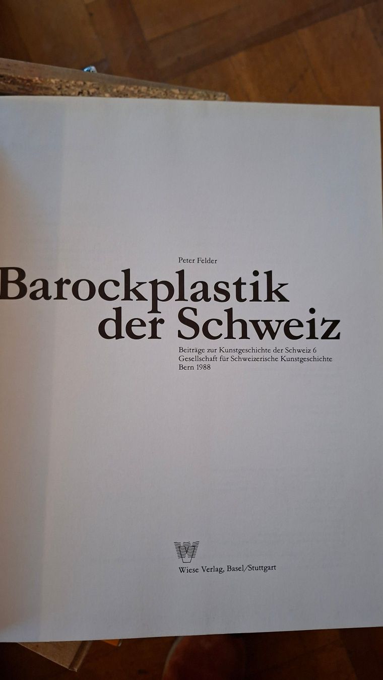 Libri: Peter Felder: Barockplastik der Schweiz – Usato da Dietikon venduto da Buchantiqdietikon 1