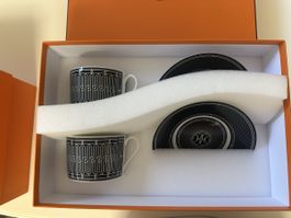 Hermes H deco breakfast cup and saucer set neu