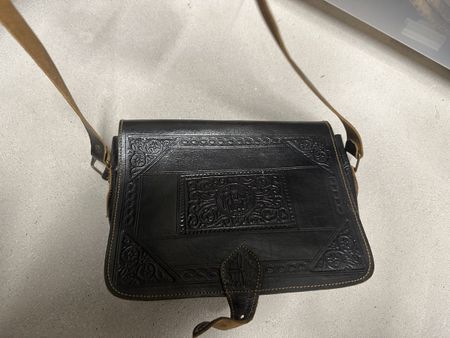 Leder Tasche schwarz