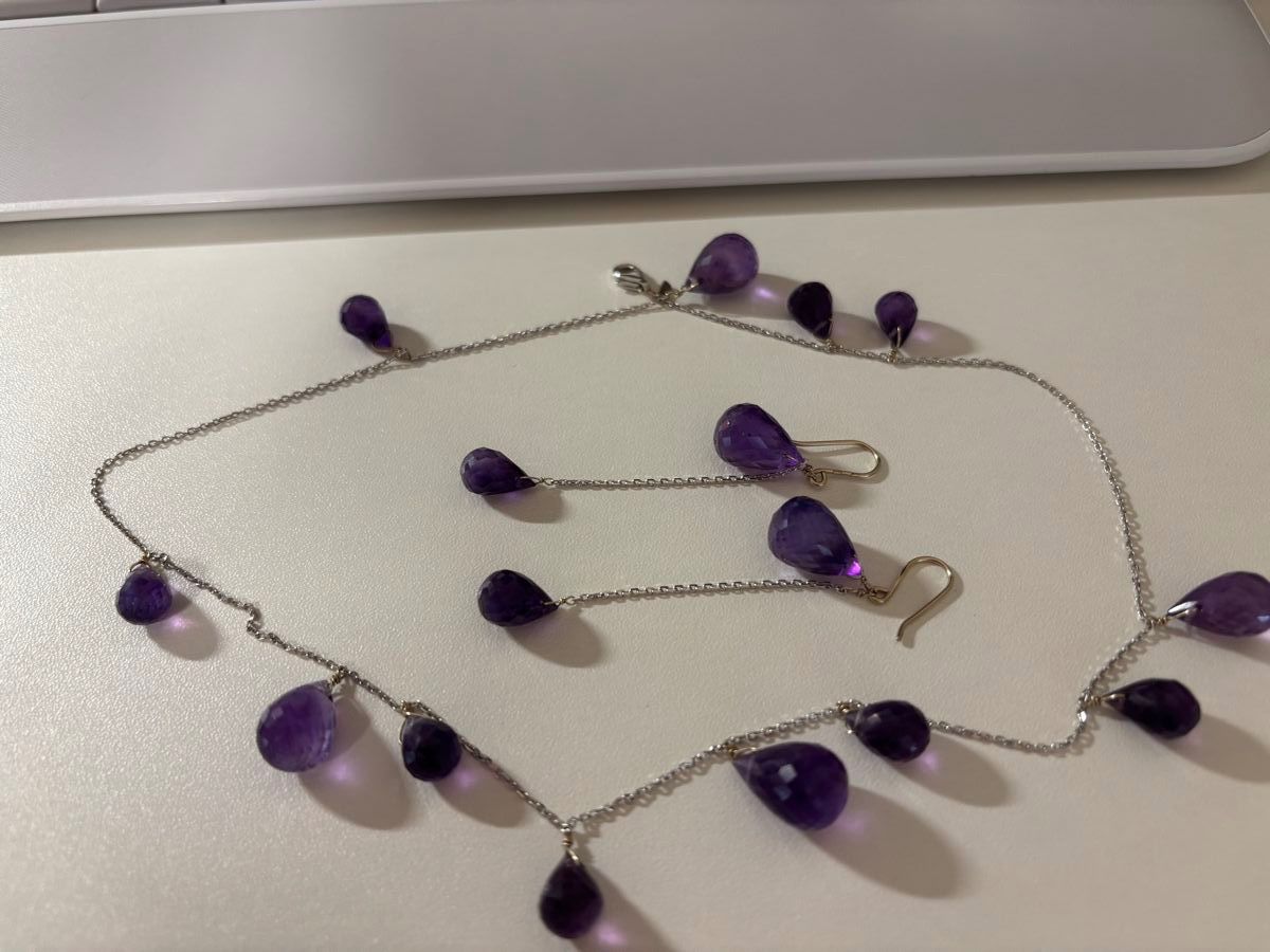 Altri gioielli: Amethysten weissgold collier und Ohrringe – Usato da Auenstein venduto da sonnenschein1256 4