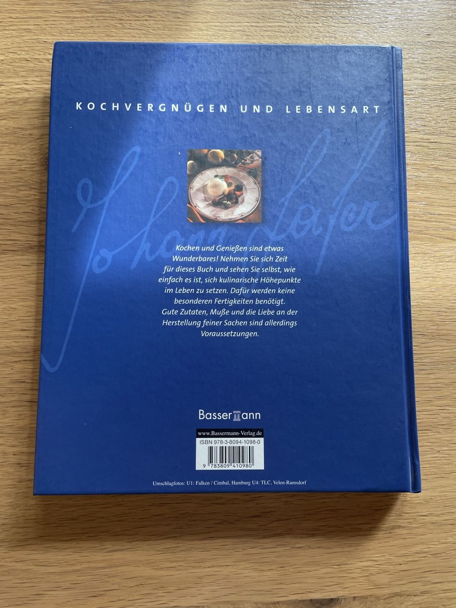Bücher: Kochbuch Johann Lafer – Gebraucht aus Adetswil von Mschnuffi 1
