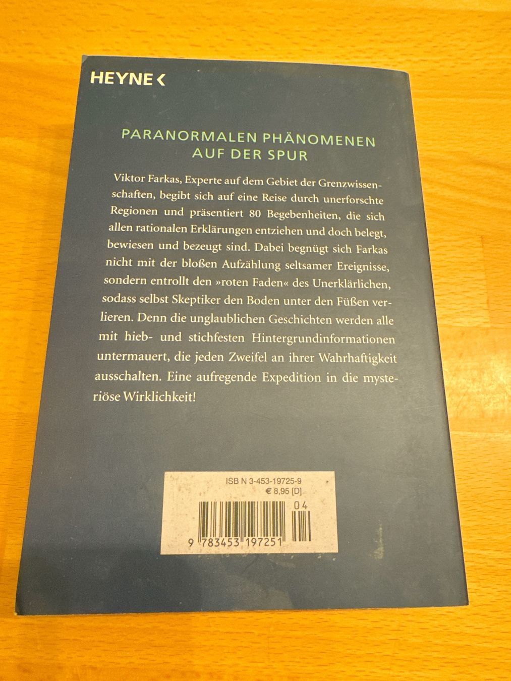 Libri: Rätselhafte Wirklichkeiten - Viktor Farkas – Usato da Muttenz venduto da denise06 1