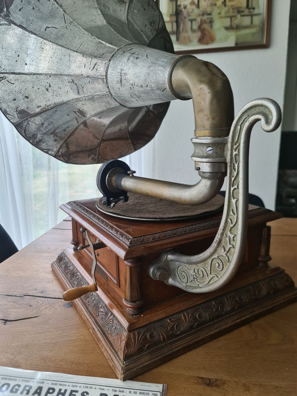 Pathé Giradischi: Grammophon Pathéphone Nr. 8 – Usato da Hüntwangen venduto da Scarciglias-Antiques 5