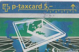 PTT Telefonkarte p-taxcard 5 Franken Kantonalbank
