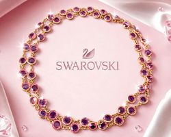 Swarovski Collier Vintage, 18k vergoldet original, Neu & Box