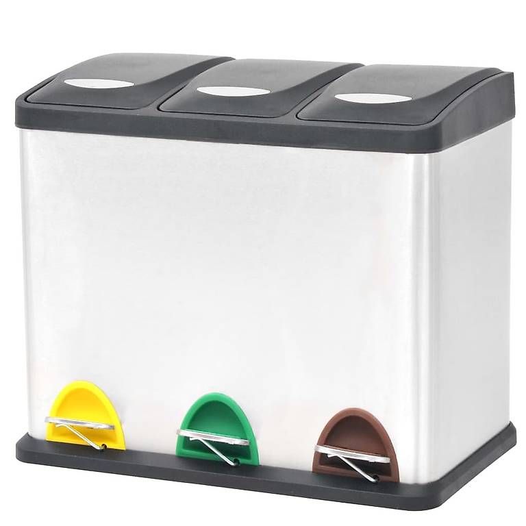 Cestini per rifiuti:  Recycling Treteimer Edelstahl 24 L – Usato da Zug venduto da Cheap-Shop