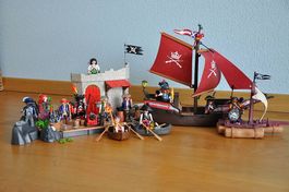 Grosses Playmobil Piraten-Set (Schiff, Piratenfestung, etc.)