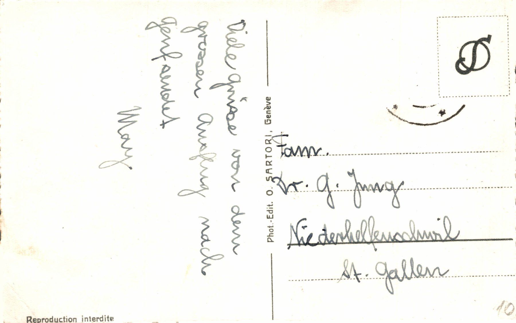Cartoline postali: Genève vue générale. Zeppelin – Usato da Bronschhofen venduto da Astore 1