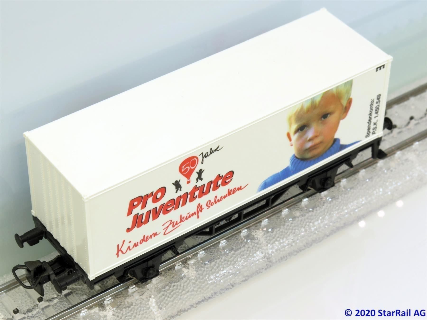 Märklin Modellini di ferrovie: Märklin 4482.019 Containerwagen DB Pro Juventute Ep. IV – Nuovo e nell'imballaggio originale da Ennetbaden venduto da StarTrain 3