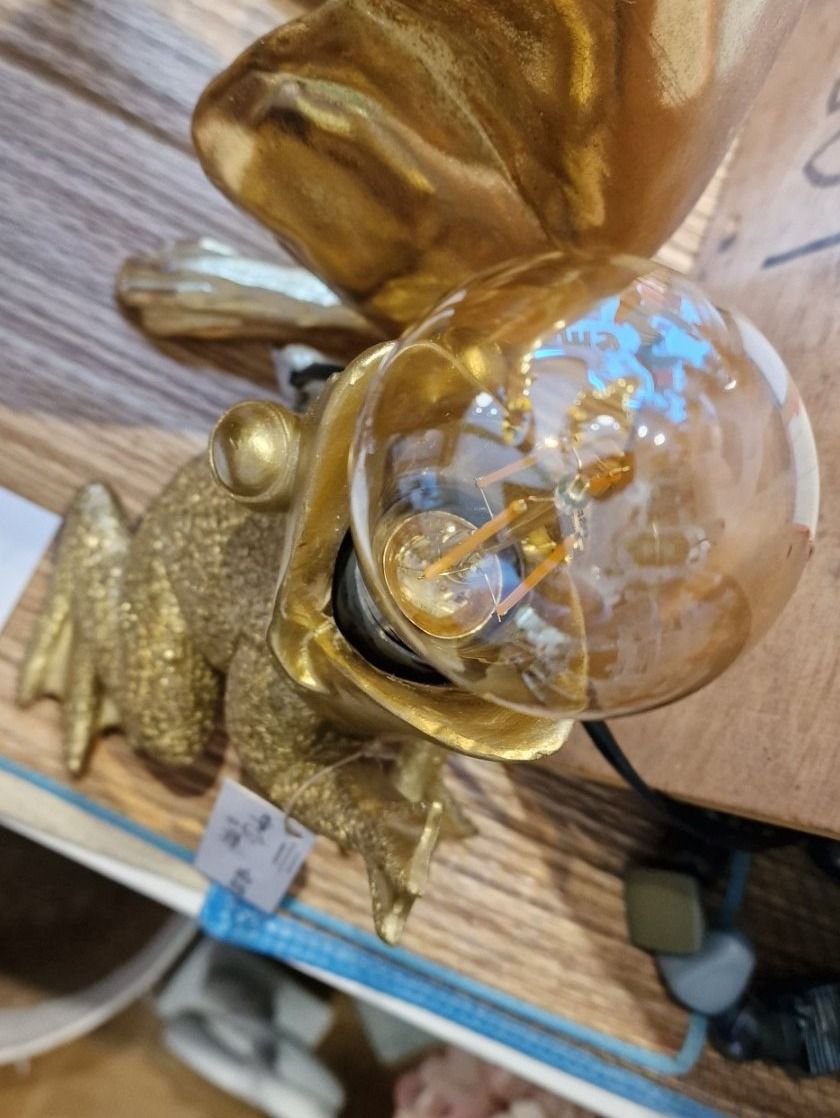 Lampen: Frosch Lampe Gold – Neu und originalverpackt aus Schaffhausen von AtelierPudesco 2