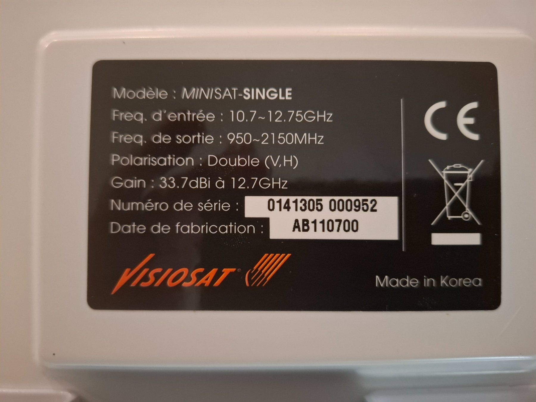 Parabola satellitare: Visiosat  minisat-single – Usato da Arbedo venduto da jim_nn99 2