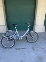 Dreirad Fahrrad Damen Blau mit Korb und Schaltung