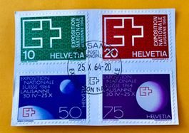 Nr.402/403/404/405 GESTEMPELT 1963 Expo Lausanne(9)  