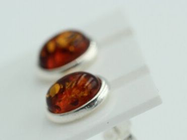 Orecchini pendenti & Orecchini a lobo: Design Bernstein Ohrstecker 925 Silber Bernsteinohrschmuck – Nuovo e nell'imballaggio originale da Heiligkreuzsteinach venduto da schmucktime 9