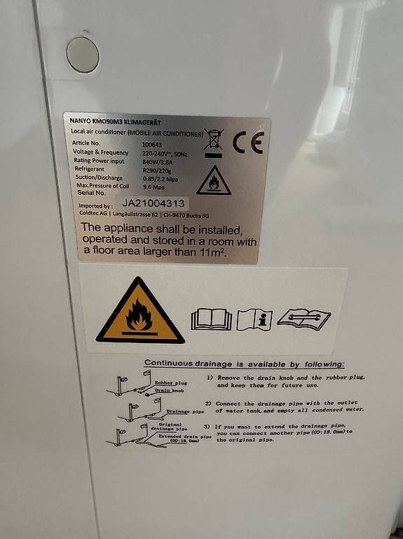Nanyo Condizionatori: NANYO KMO90M3 KLIMAGERÄT / Klima – Usato da Kaisten venduto da D.Wendelspiess 1