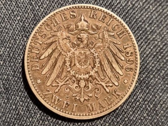 Tutti le monete: Deutschland 2 Mark 1896 Silber – Usato da Bure venduto da chap981