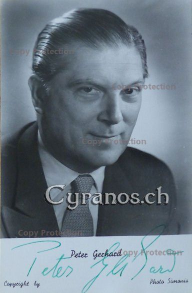 Autogramme: Peter Gerhard (1907-1994) Schauspieler - Autogramm – Gebraucht aus Dietikon von immortal-stars